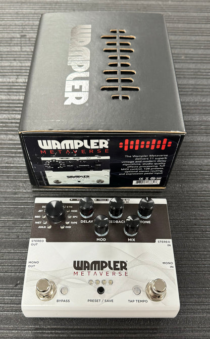 Top of with box of Used Wampler Metaverse Delay w/box 