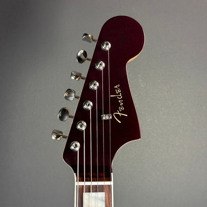 Front of headstock of Used Fender Troy Van Leeuwen Jazzmaster.