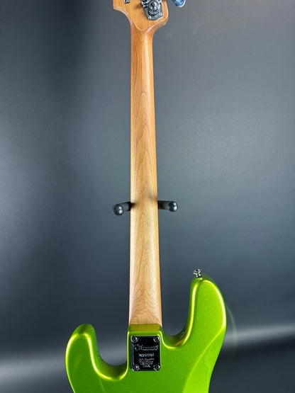 Back of neck of Used Charvel San Dimas Bass PJ IV Green.