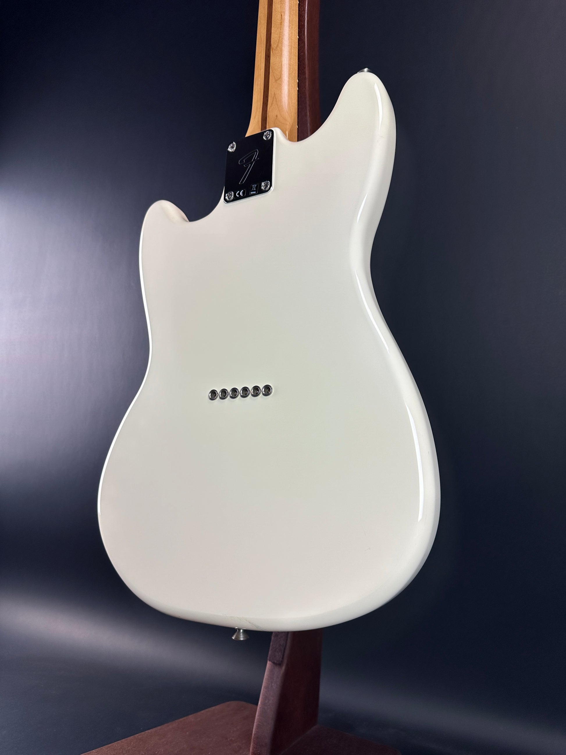 Back angle of Used Fender Player Mustang 90 White.