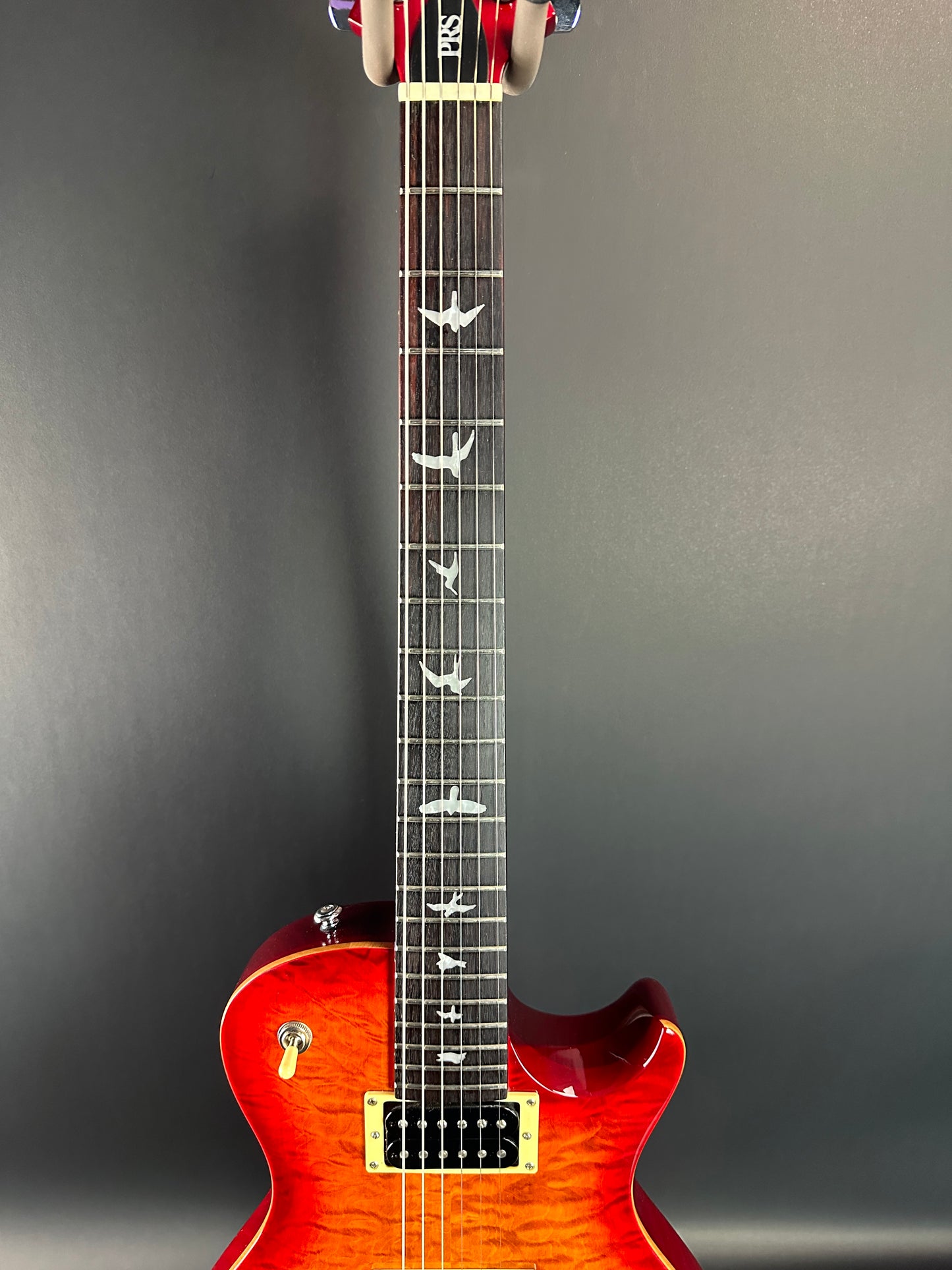 Fretboard of Used PRS SE Mark Tremonti Cherryburst.