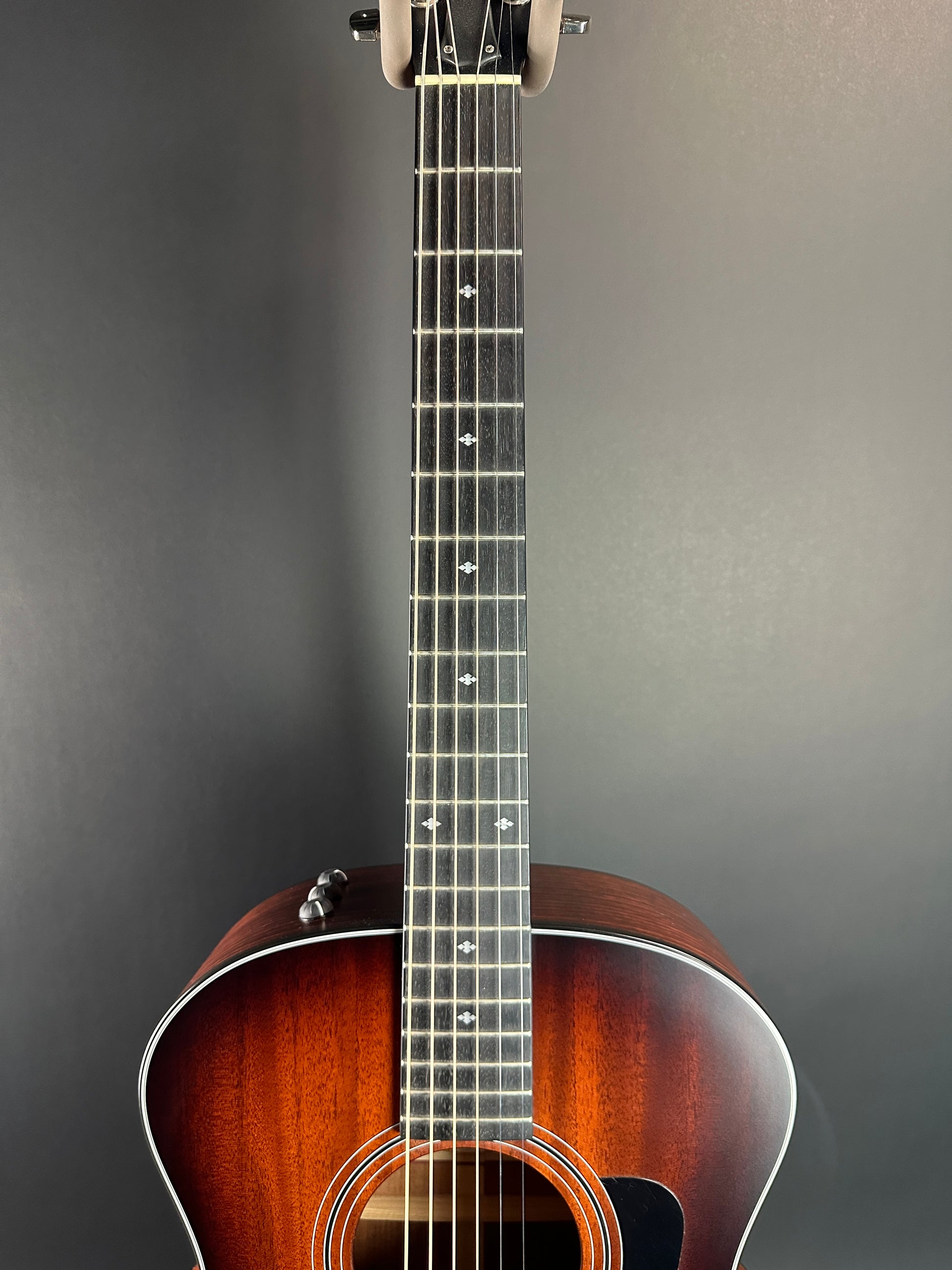 Fretboard of Used Taylor 324e Shaded Edgeburst.