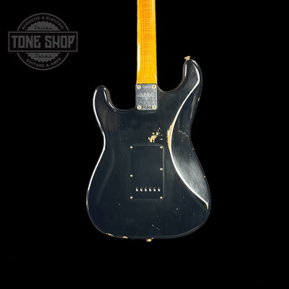 Back of body of Used 2021 Fender Custom Shop Empire 67 Strat Relic Black.