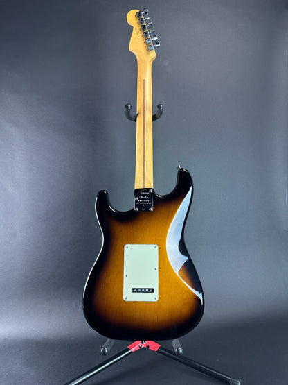 Full back of Used 2023 Fender American Pro II Stratocaster Rosewood 2 Tone Sunburst.