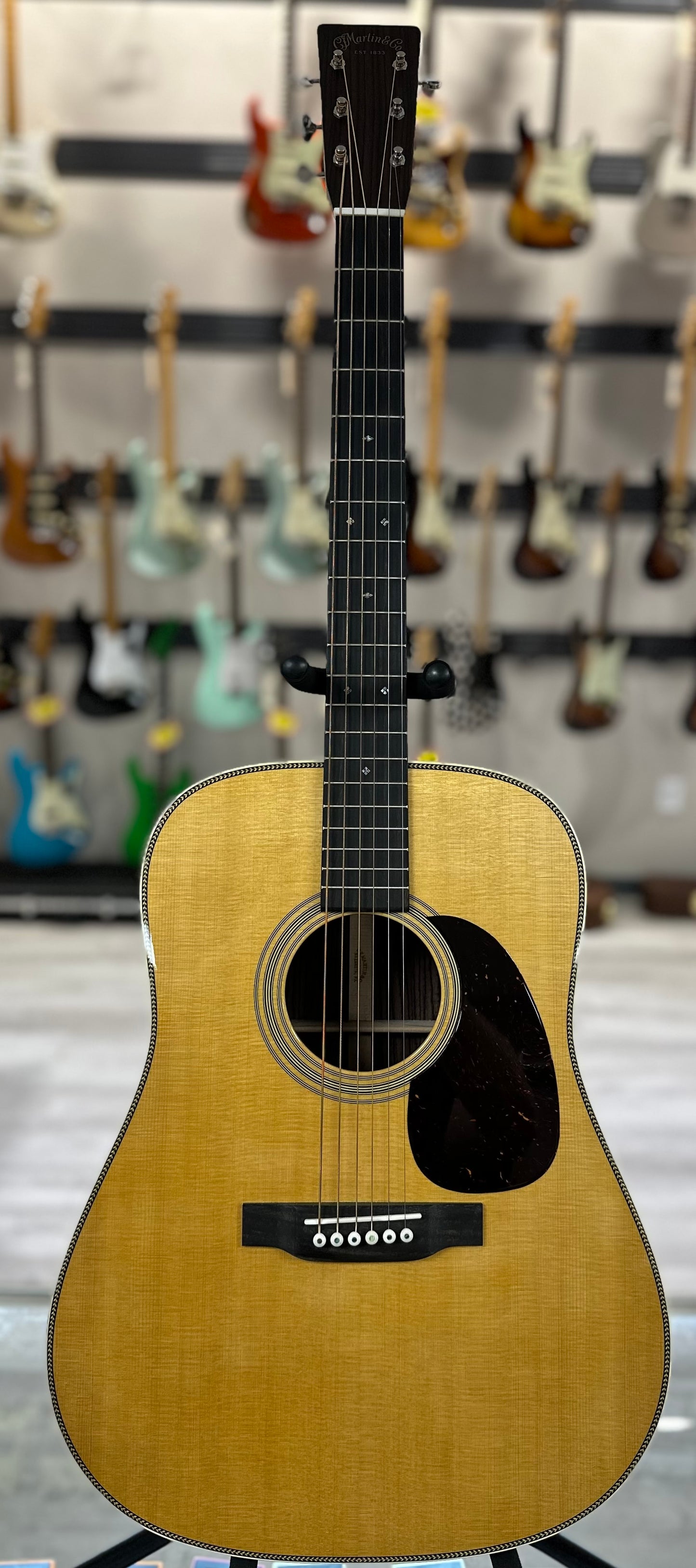 Full front of Used 2023 Martin HD-28 Natural w/case TSS4241