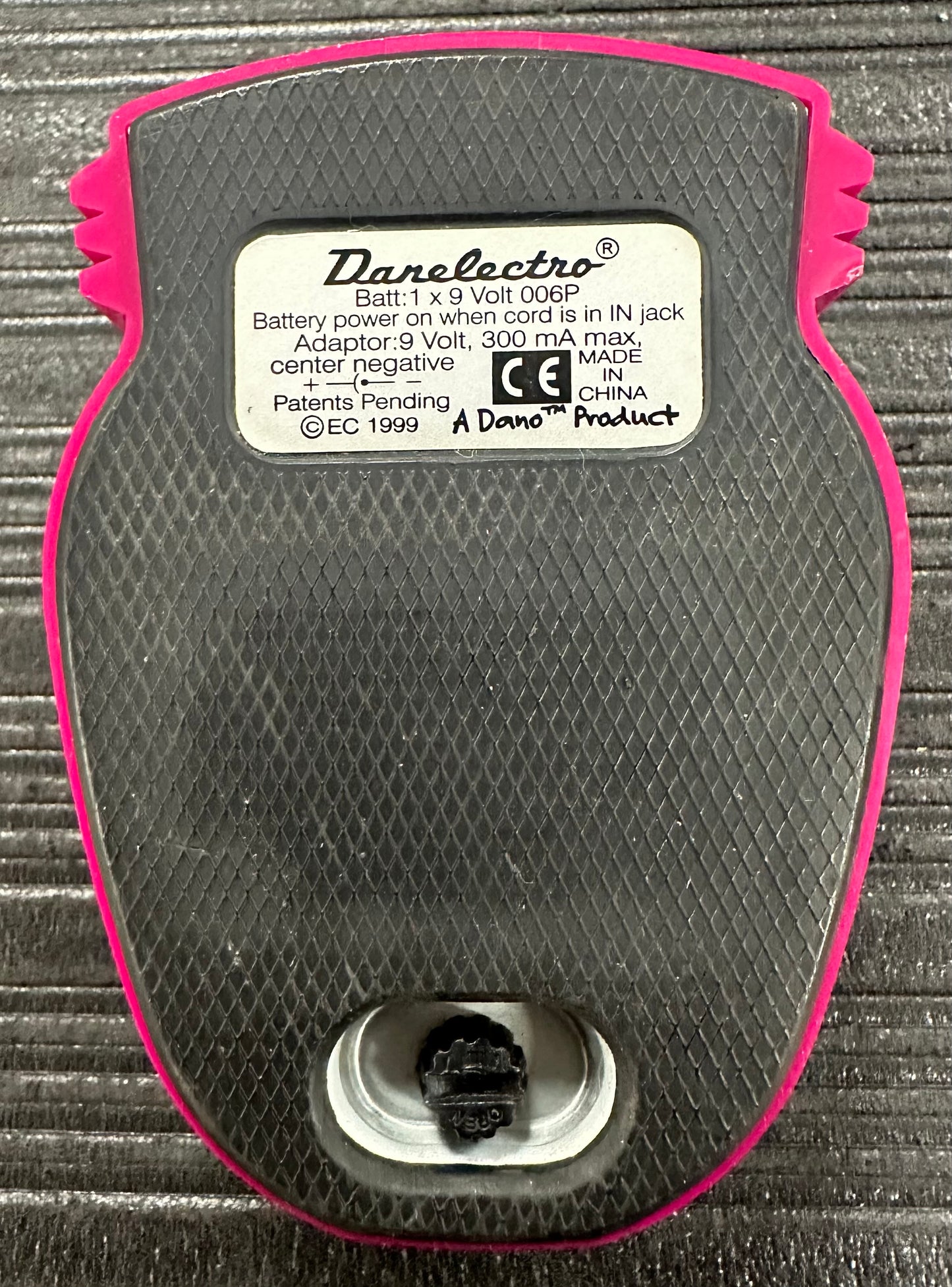 Bottom of Used Danelectro T Bone Distortion TSS4333