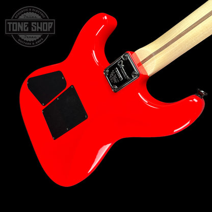 Back angle of Charvel Custom Shop San Dimas2H F R Ferrari Red.