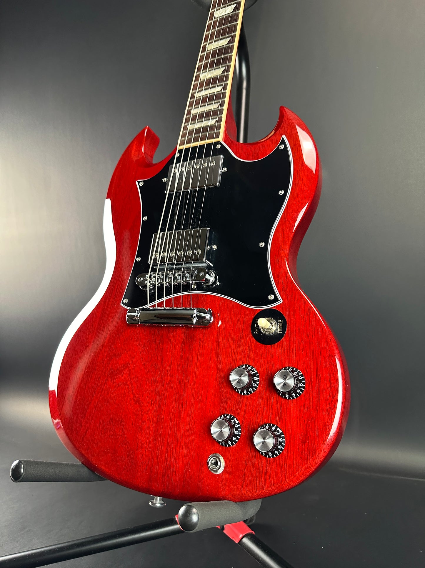 Front angle of Used Gibson SG Standard Cherry.