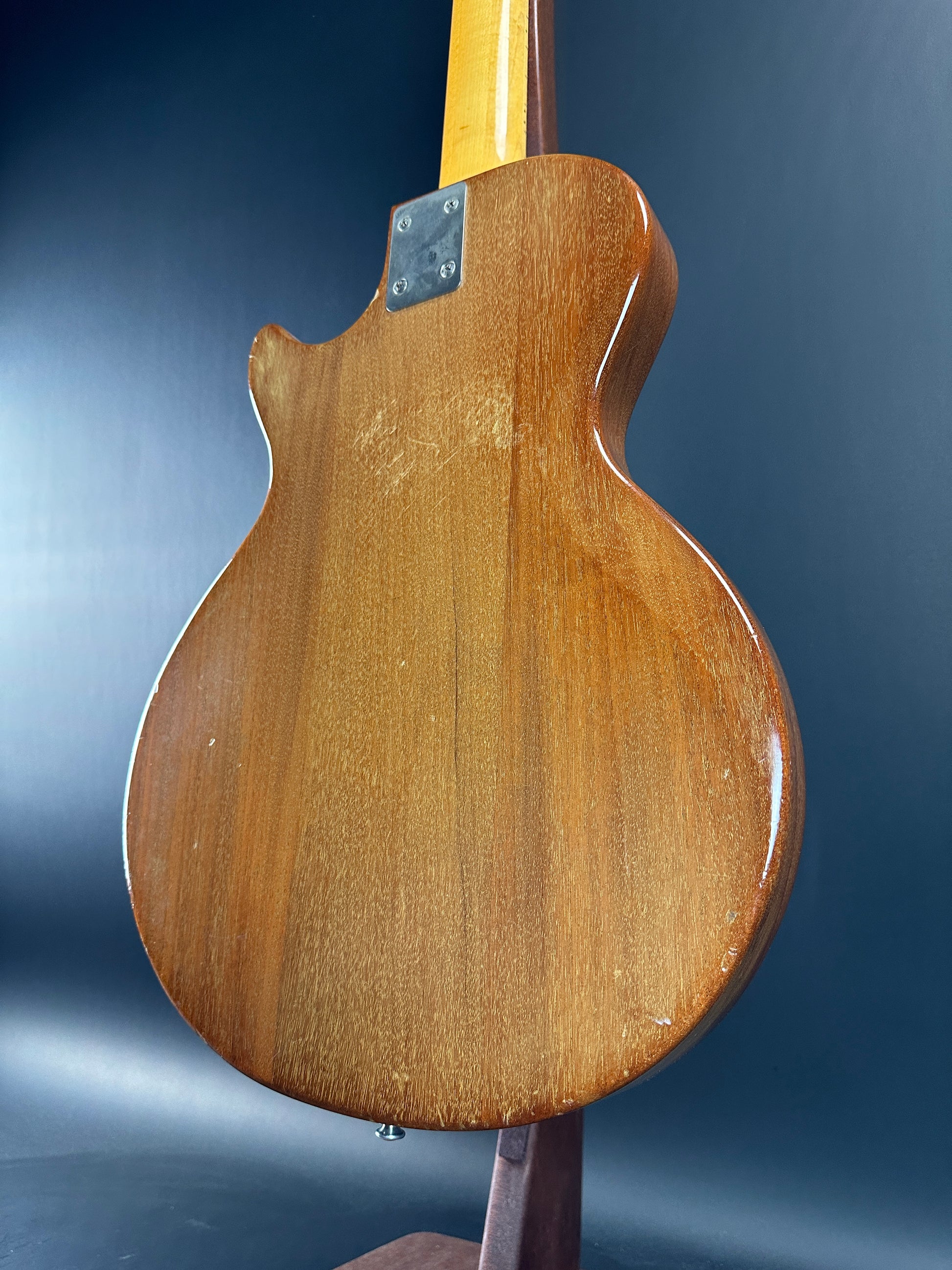 Back angle of Vintage 1978 Gibson Marauder Natural.