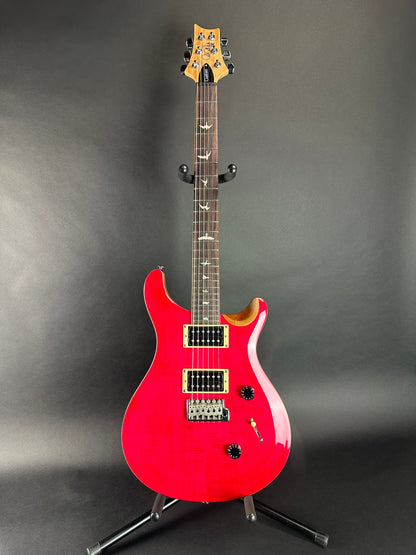 Full front of Used PRS SE Custom 24 Bonnie Pink.