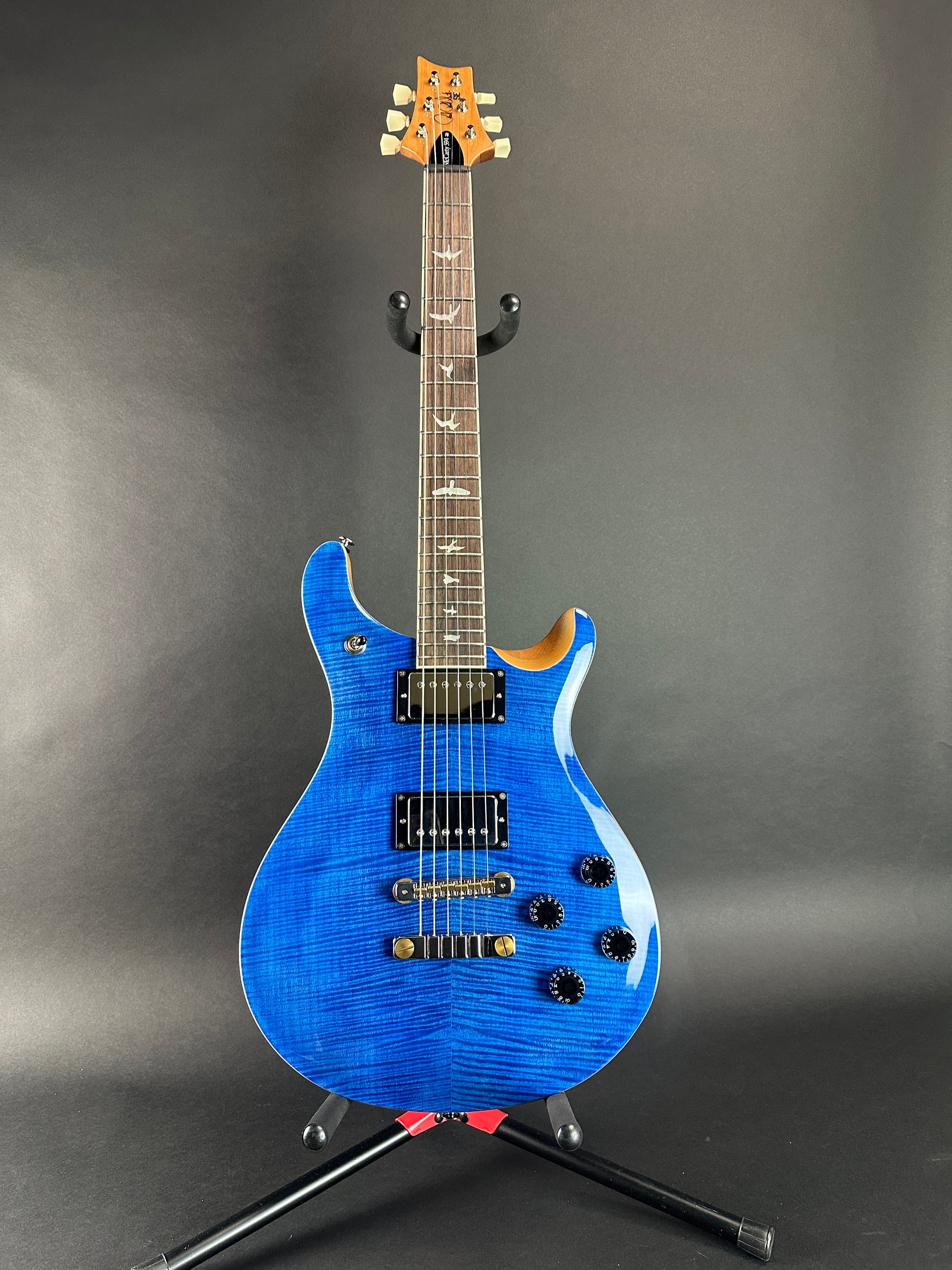 Full front of Used PRS SE McCarty 594 Blue.