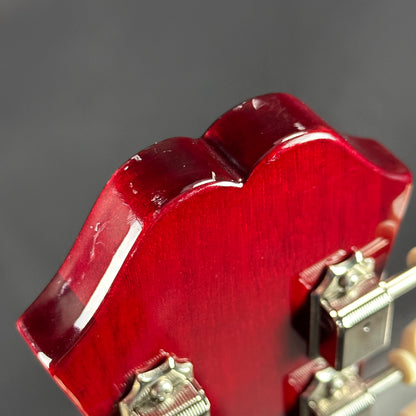 Marks on top of headstock of Used Epiphone ES-339 Pro P90 Red.