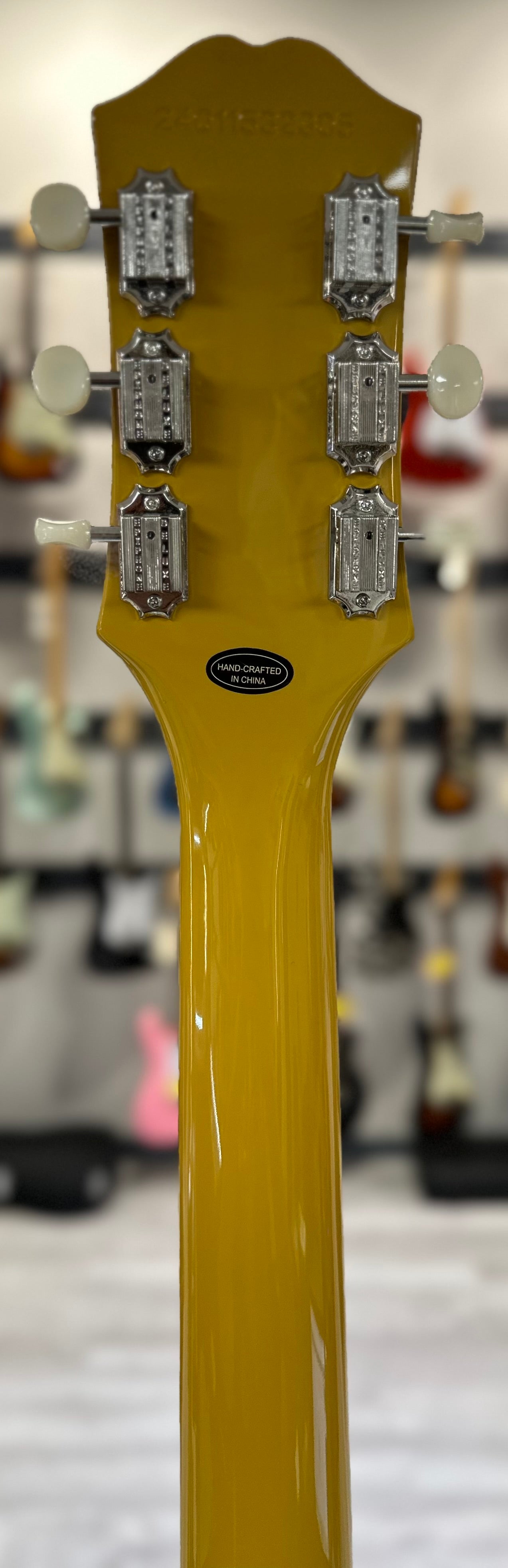 Back of neck of Used Epiphone Les Paul Special TV Yellow TSS4471