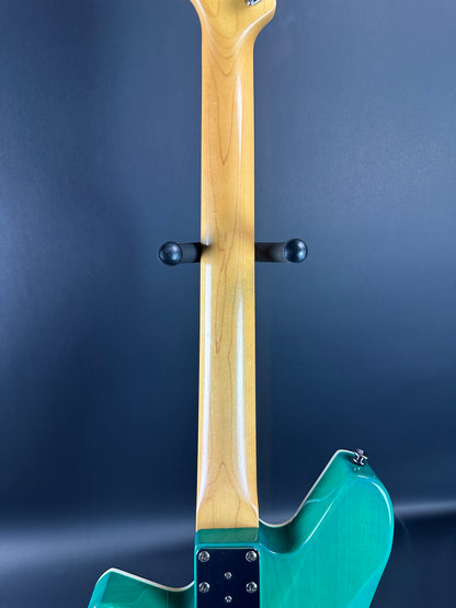 Back of neck of Used Reverend Kingbolt RA Trans Blue.