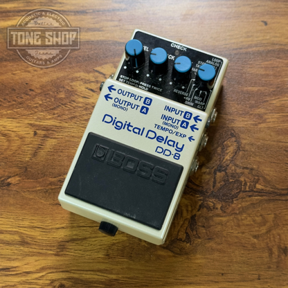 Top of Used Boss DD-8 Digital Delay.