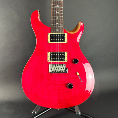 Front of Used PRS SE Custom 24 Bonnie Pink.