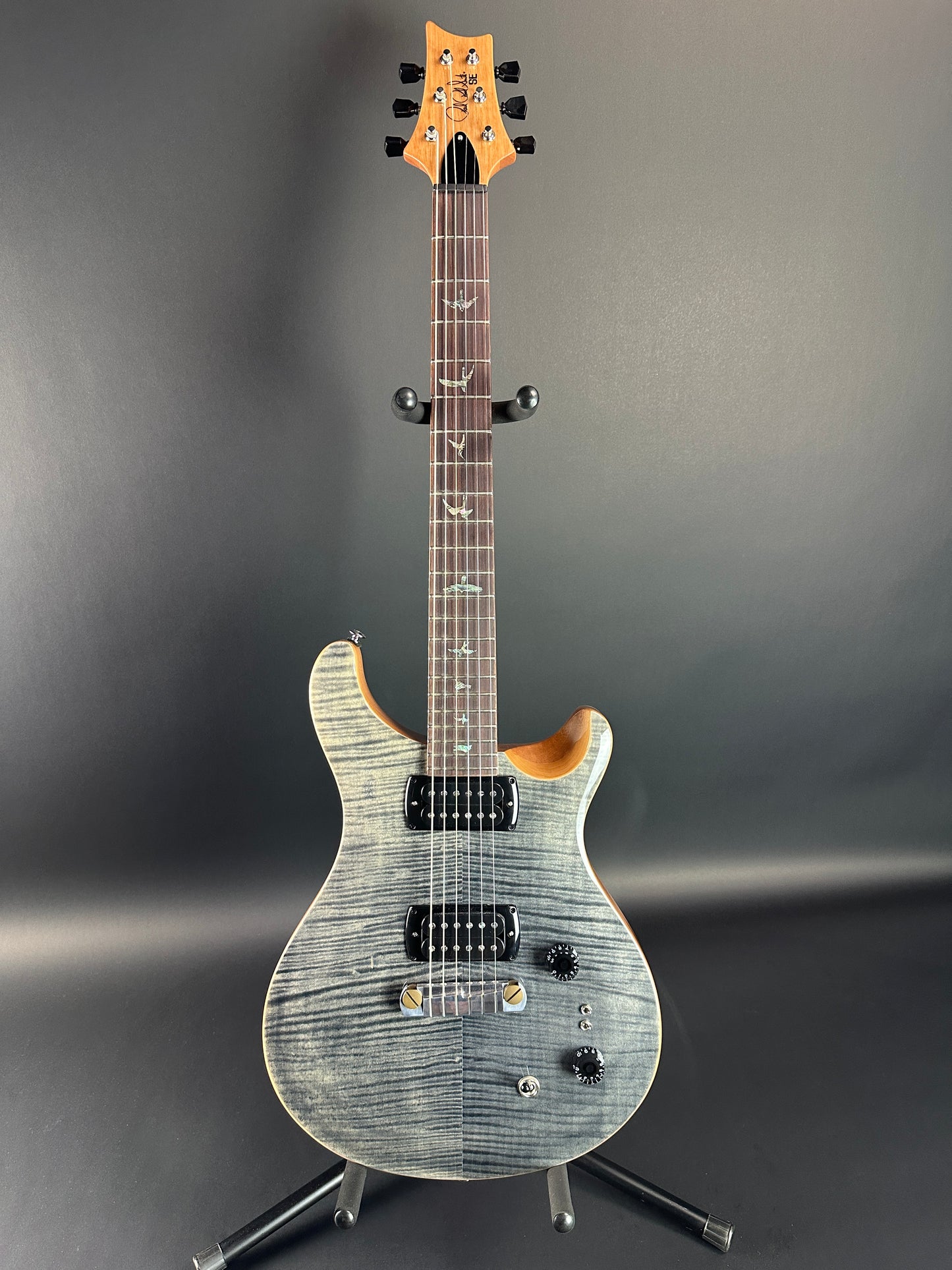 Full front of Used PRS SE Paul's Guitar Charcoal Fade.