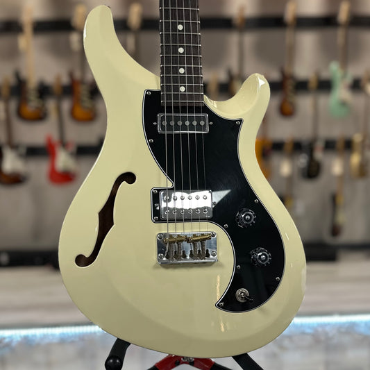 Front of Used PRS S2 Vela Semi-Hollow Antique White w/bag TSS4488