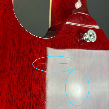 Scratches on back of Used Gibson '61 SG Reissue Cherry.