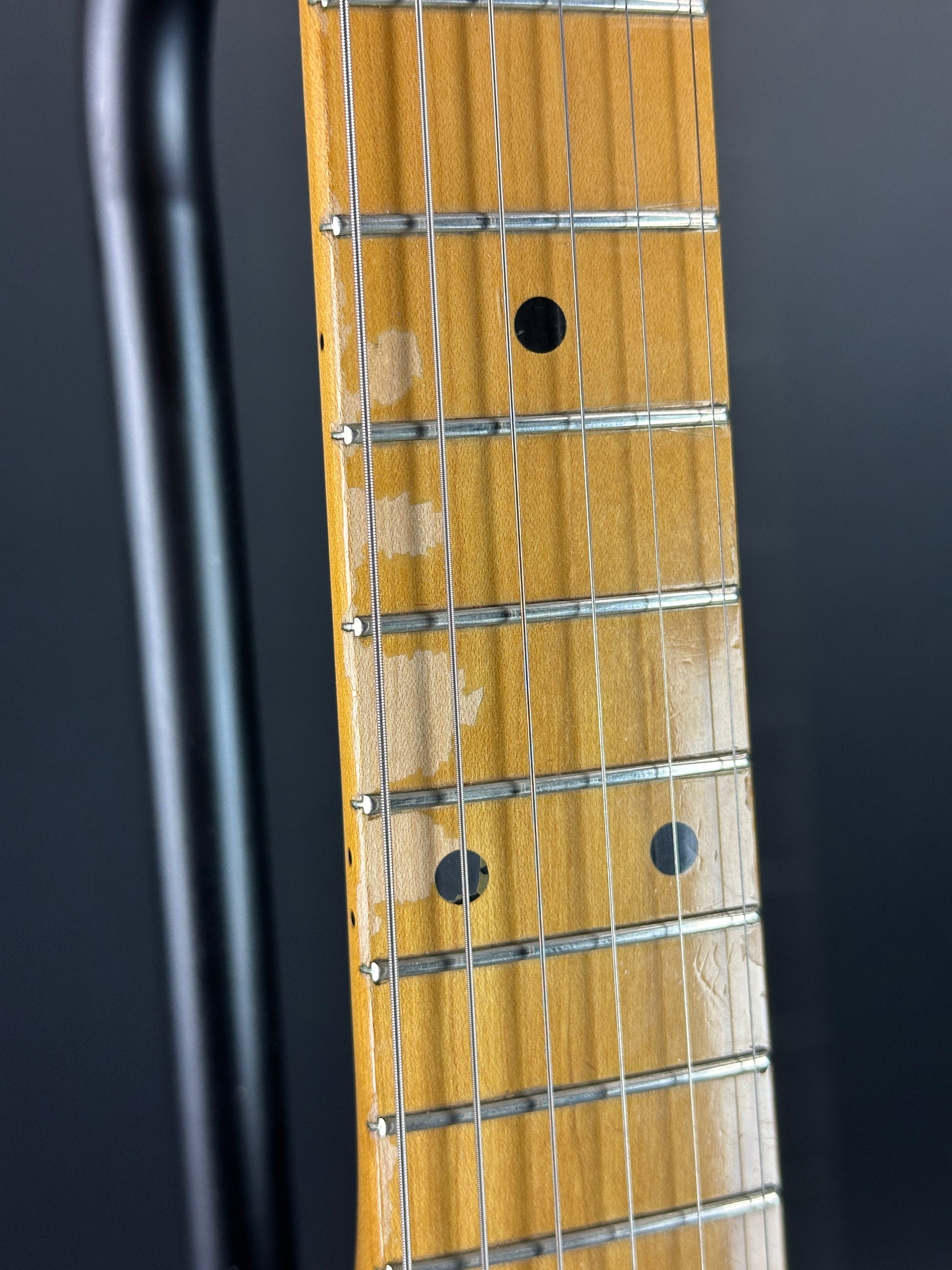 Chip in fretboard of Used 1984 Ibanez Roadstar II RS-135.