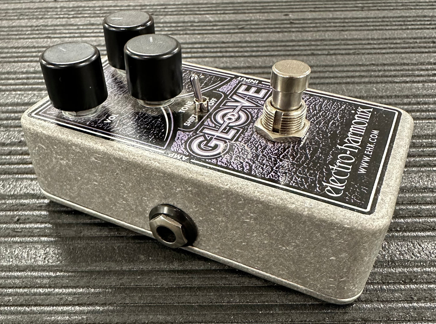 Side of Used EHX Electro Harmonix Glove Overdrive TSS4284