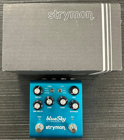 Top of with bx of Used Strymon Blue Sky Reverb w/box 