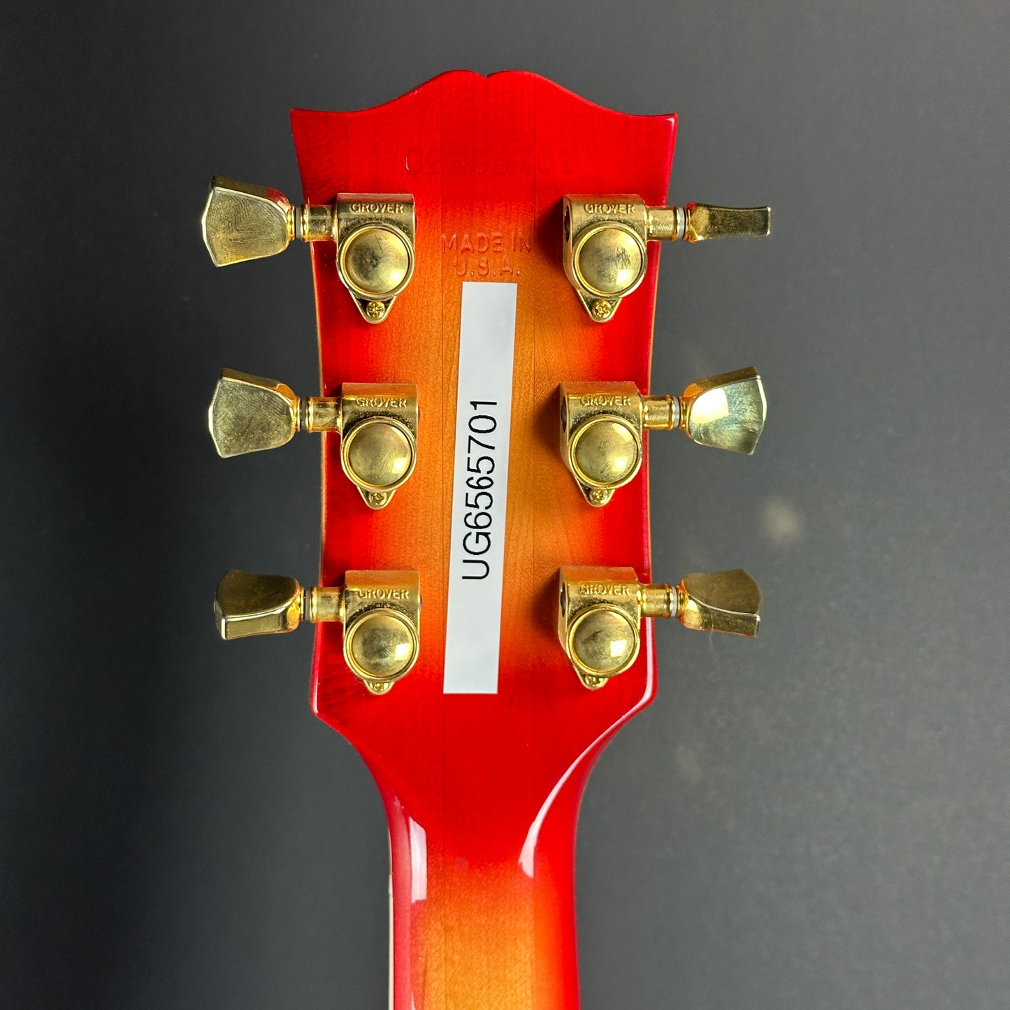 Back of headstock of Used 2005 Gibson ES-137.