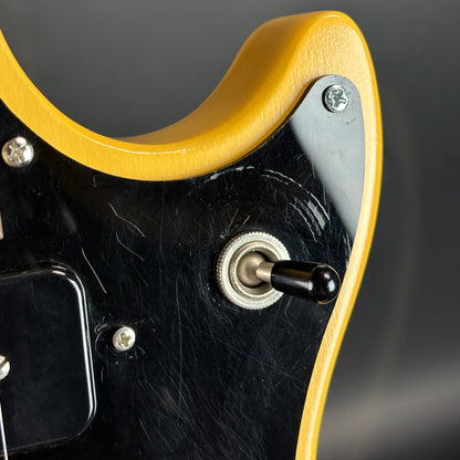 Scratches on pickguard of Used Gibson USA Les Paul Melody Maker.