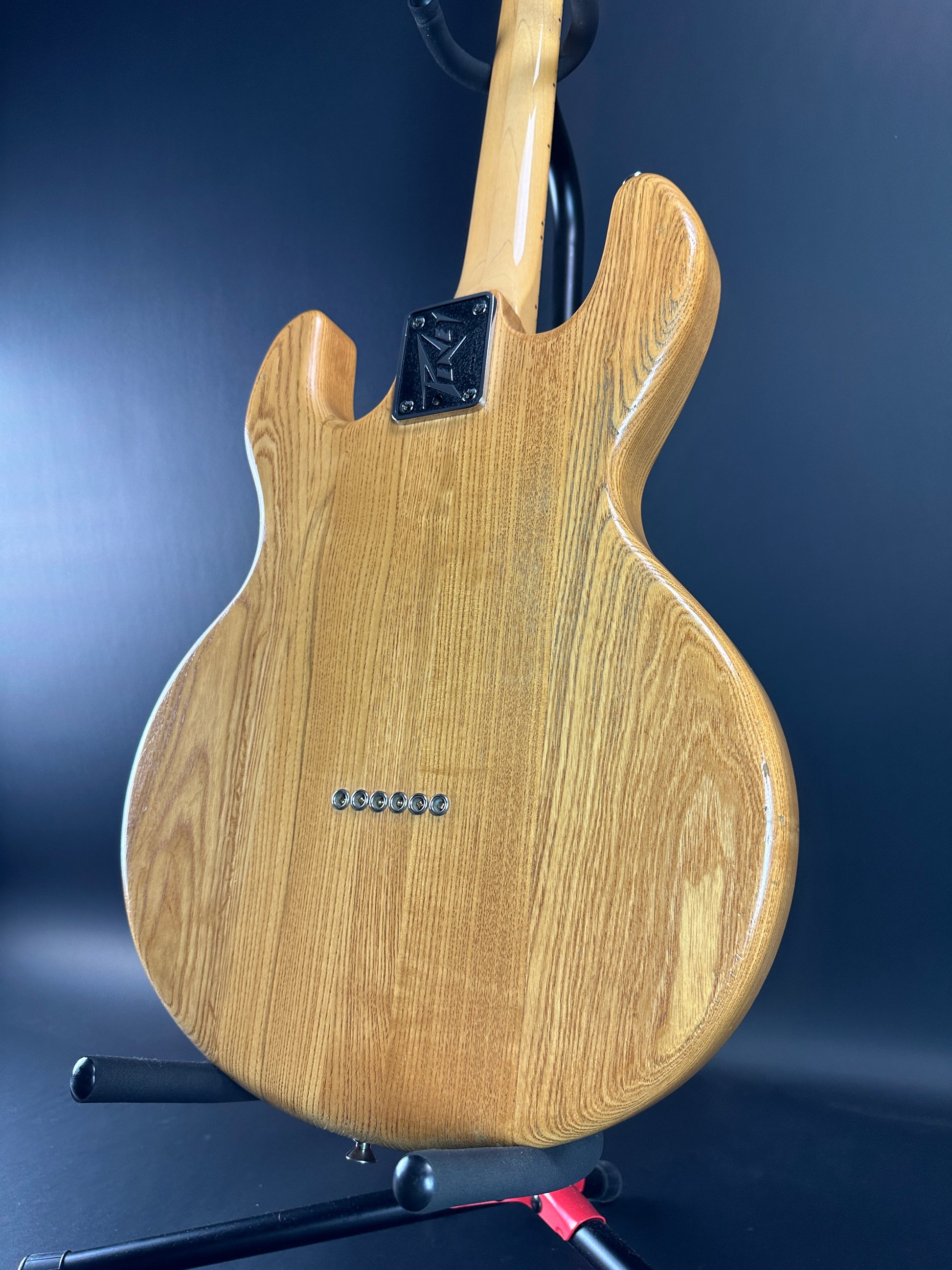 Back angle of Used 1978 Peavey T-60 Natural.