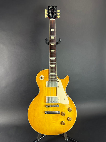 Full front of Used 2014 Custom Shop Gibson 1958 Les Paul Lemonburst VOS.