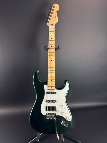 Full front of Used Fender Limited Edition Player Strat HSS MN British Racing Green.