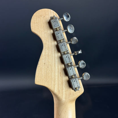 Back of headstock of Used RS Guitarworks Surfmaster 6-Speed White.