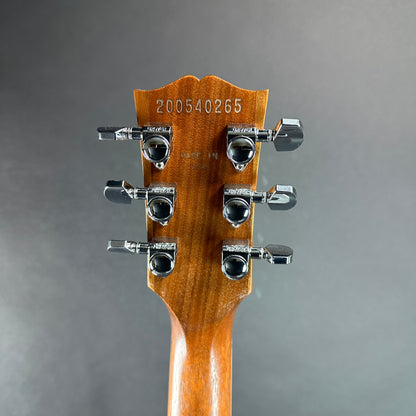 Back of headstock of Used Gibson Kirk Hammett Greeny Les Paul Standard.