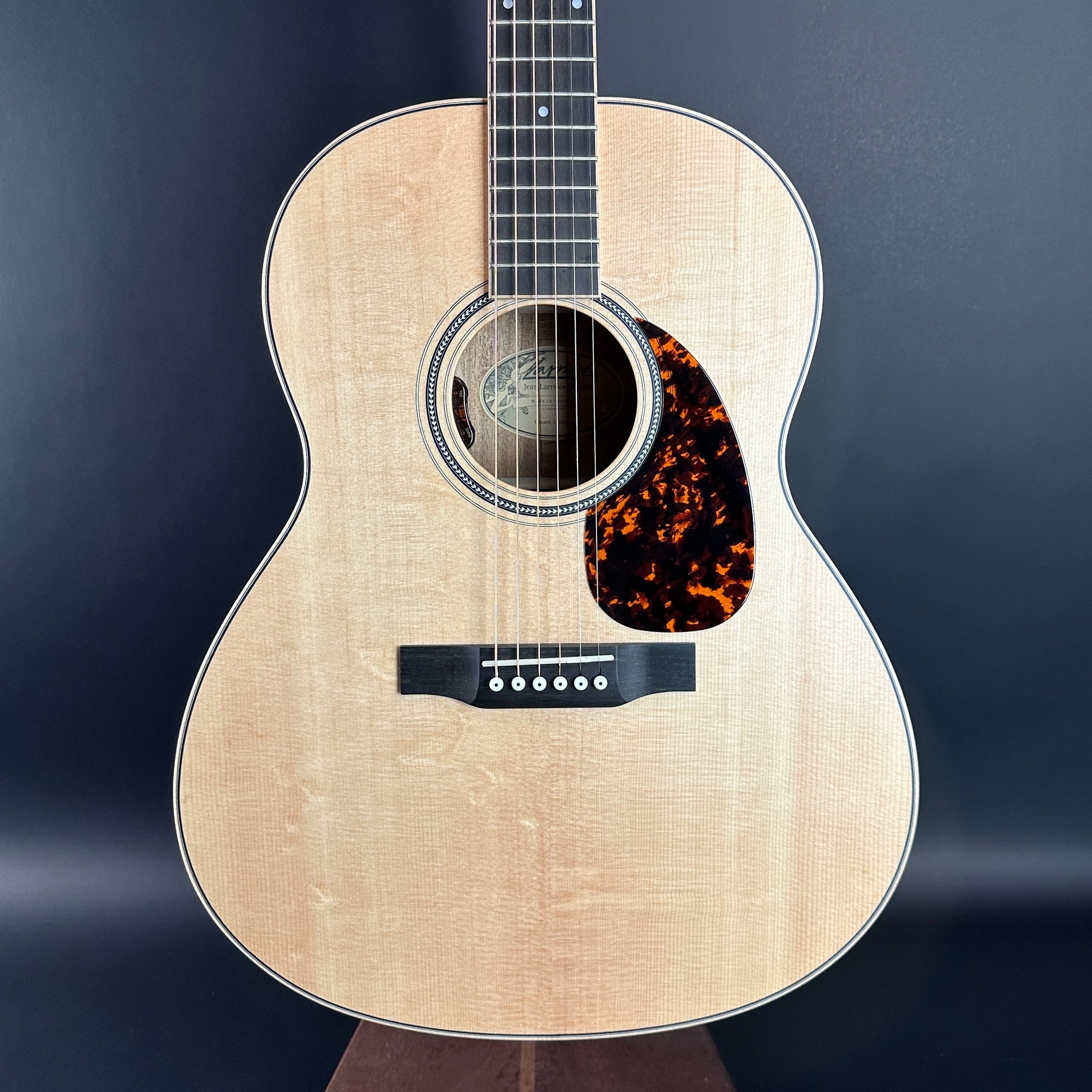 Front of Used Larrivee L-03e Natural.