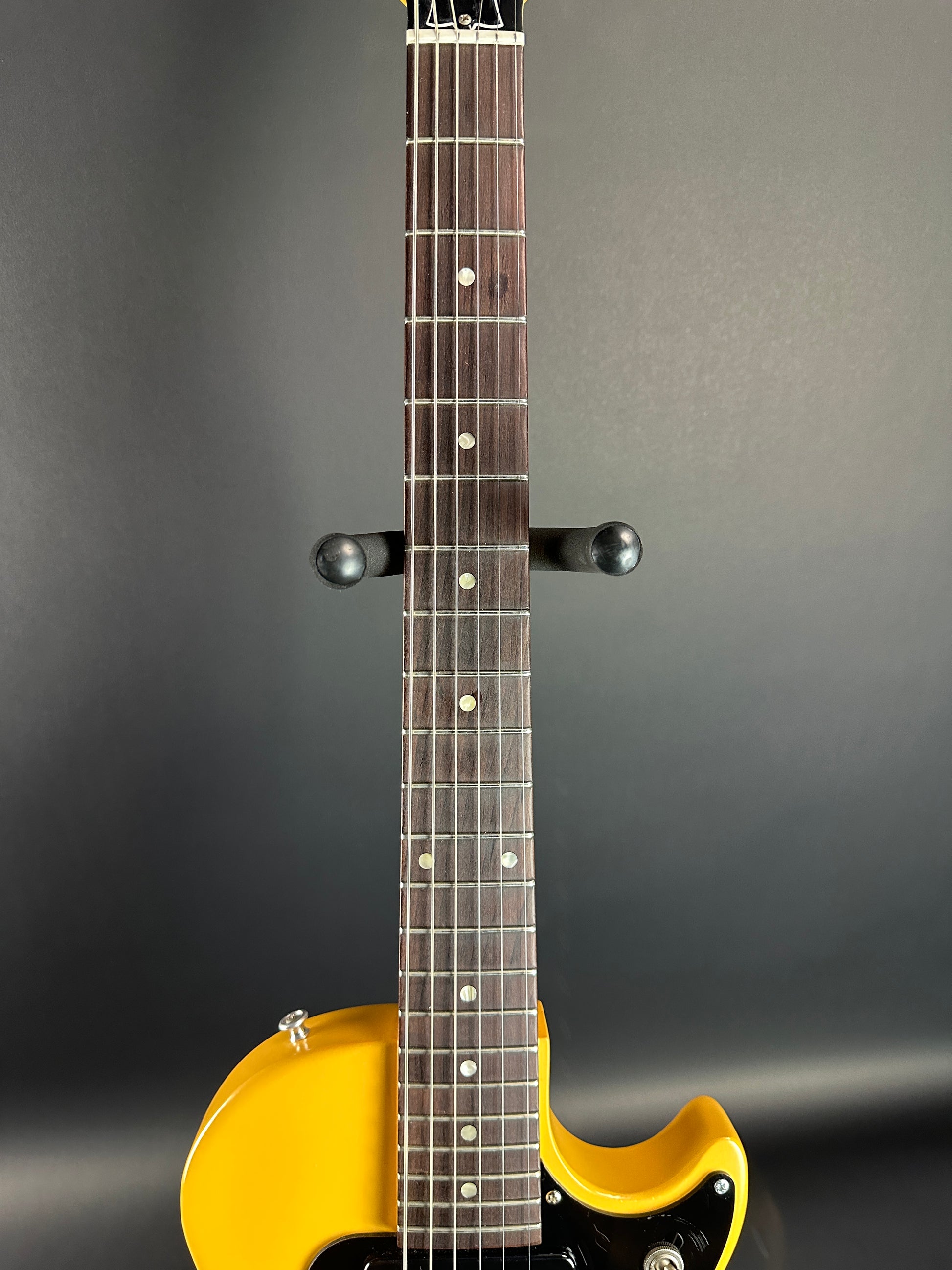 Fretboard of Used Gibson USA Les Paul Melody Maker.