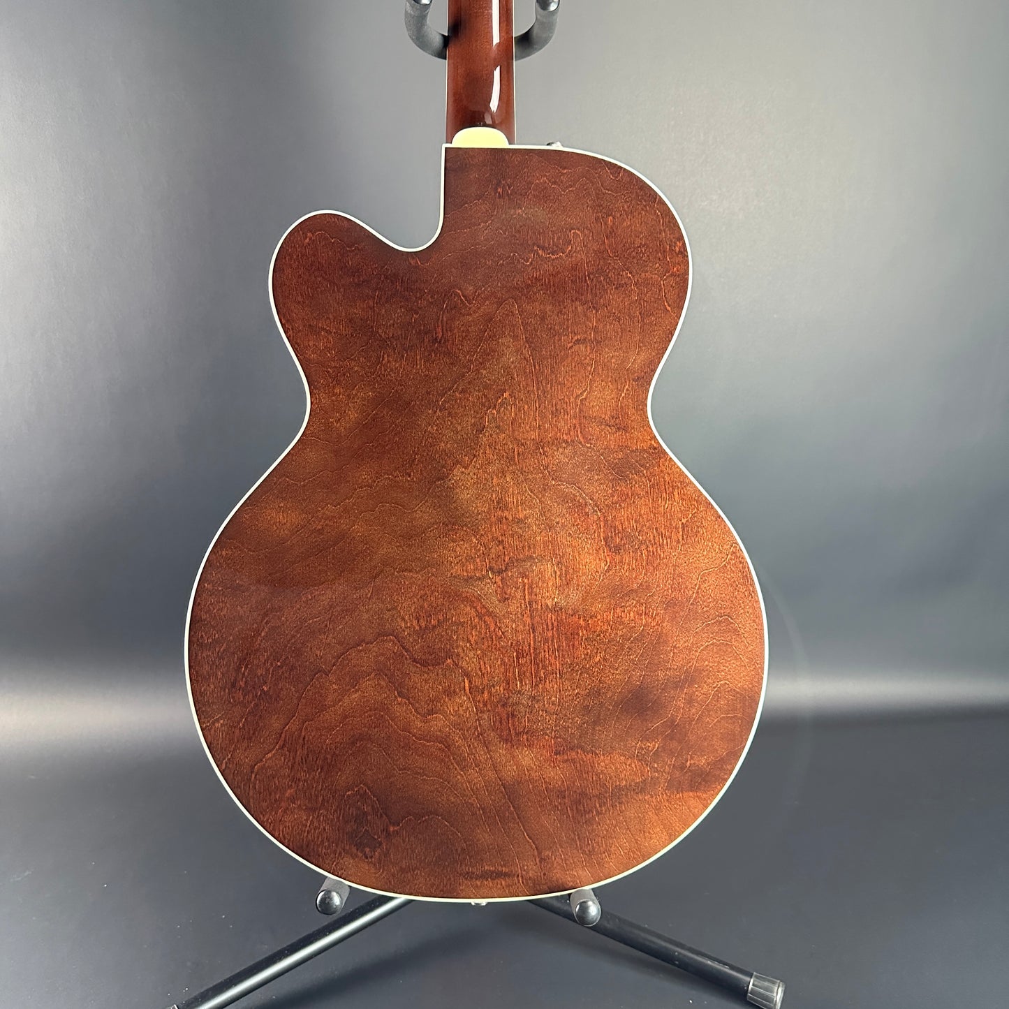 Back of Used Gretsch G6119B Walnut Broadcaster Bass.