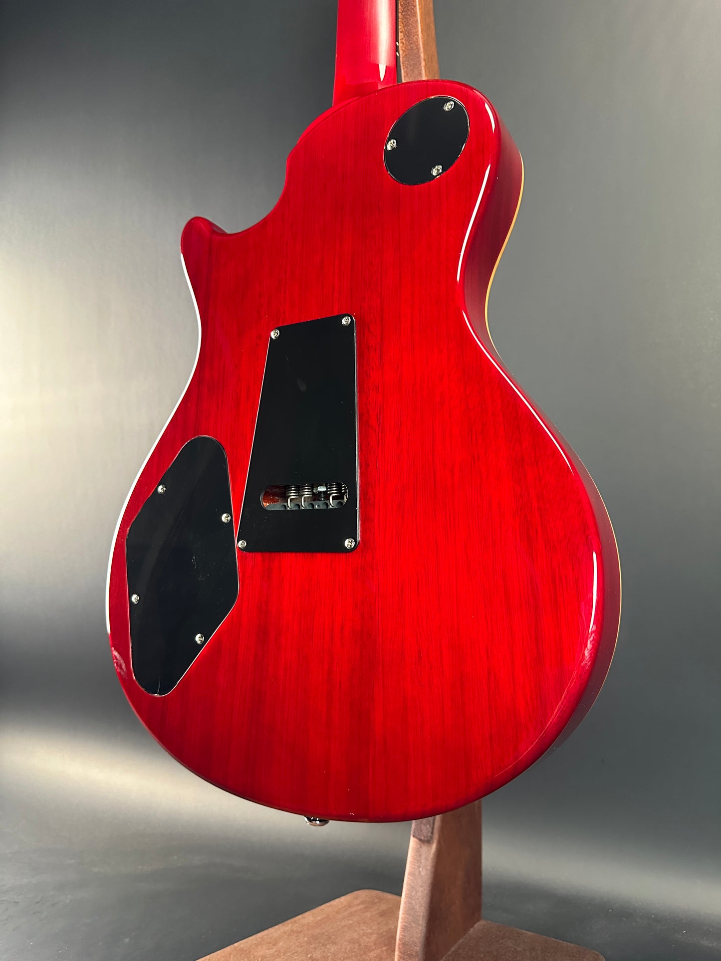 Back angle of Used PRS SE Mark Tremonti Cherryburst.