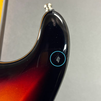 Mark on back horn of Used 2022 Fender American Ultra Strat Ultraburst.