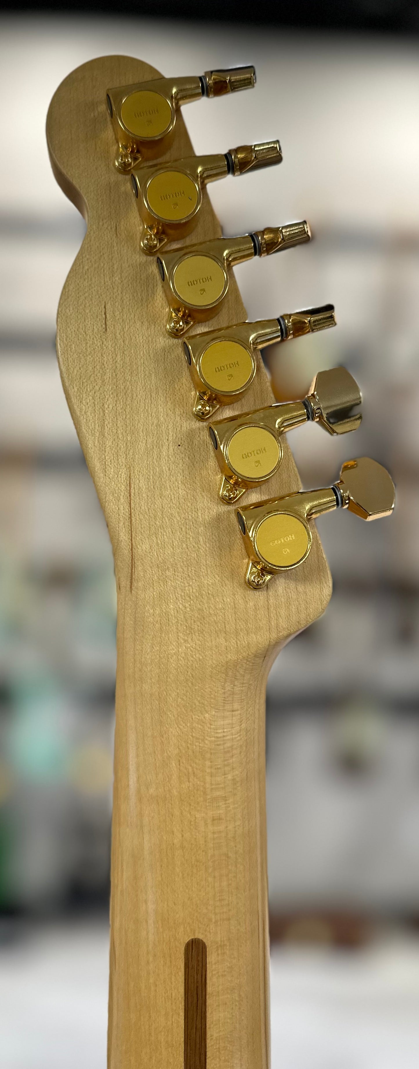 Back of headstock of Used 2017 Fender Richie Kotzen Signature Telecaster MIJ Sunburst w/case TSS4244