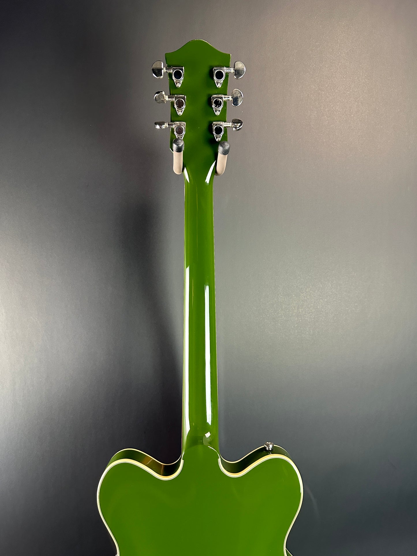 Back of neck of Used Gretsch G2622T Torino Green.