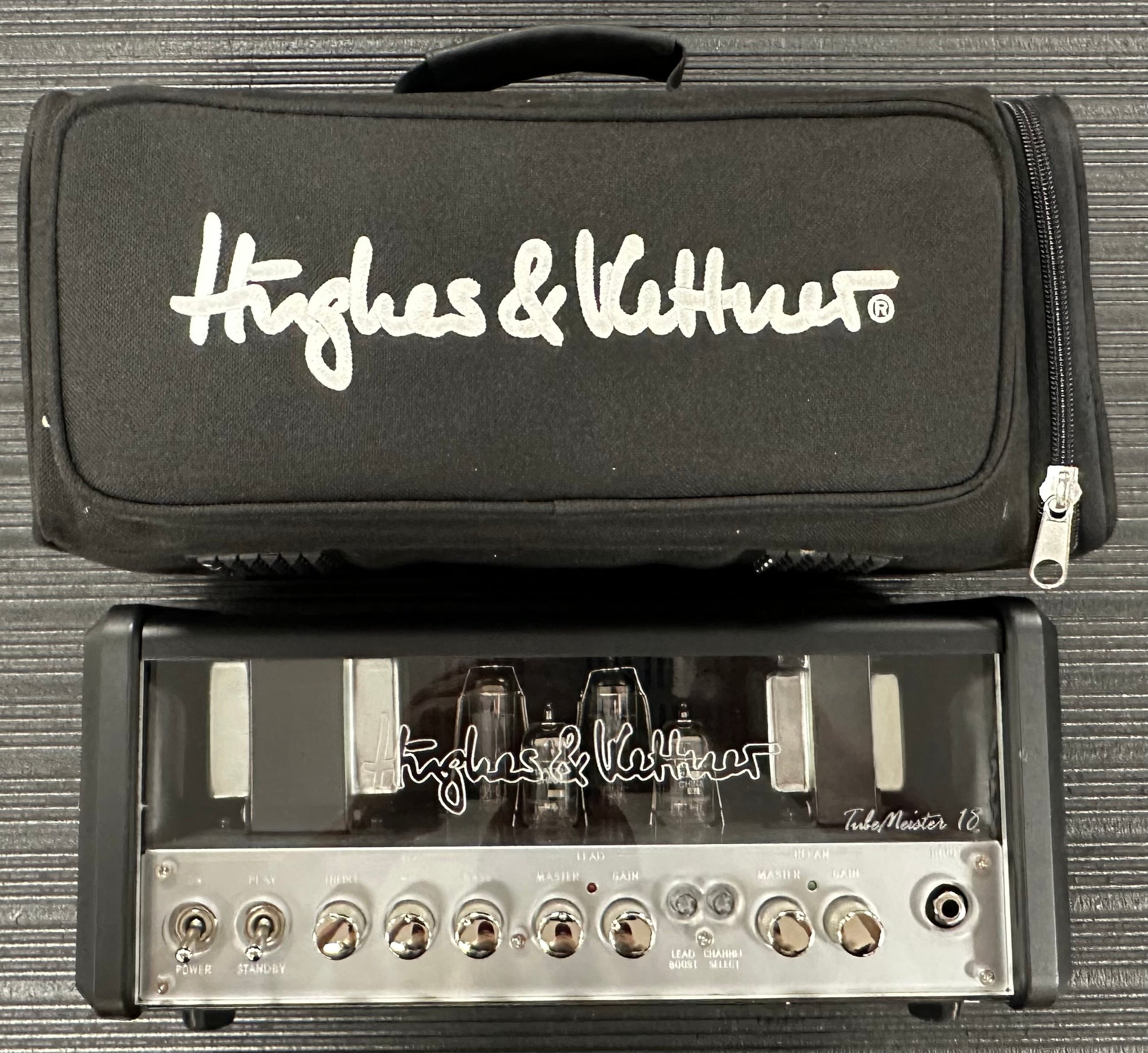 Front with bag of Used Hughes & Kettner Tube Meister 18 2 Channel 18 Watt Head TSS4137