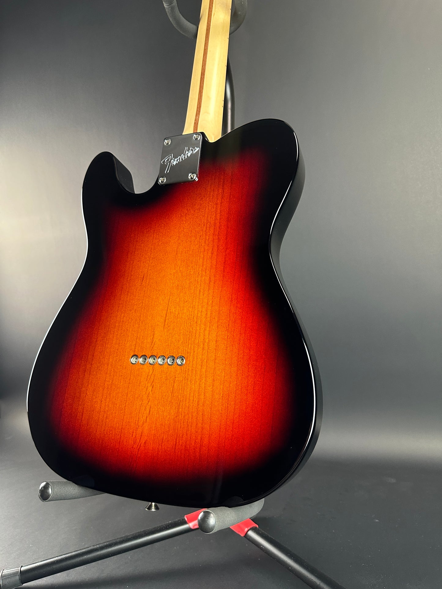 Back angle of Used Fender American Performer Telecaster 3-Color Sunburst.