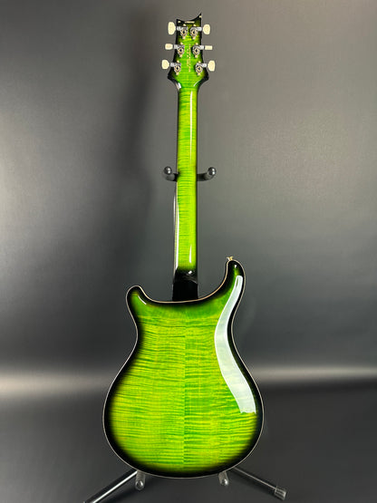 Full back of PRS Wood Library Hollowbody II Piezo 10-top Eriza Verde Smokeburst.