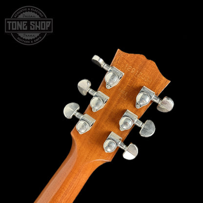 Back of headstock of Used Gibson J-50 Natural.