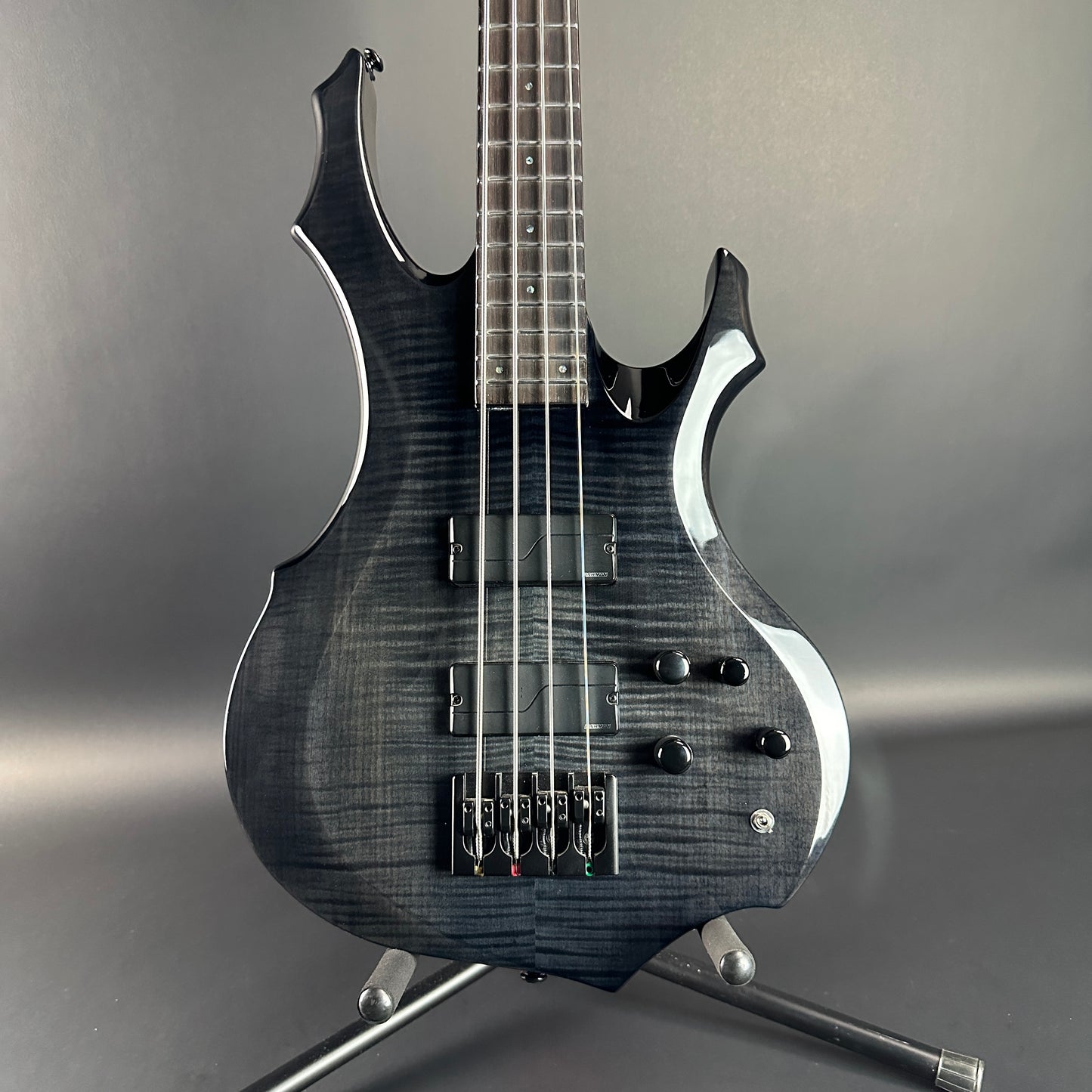 Front of Used ESP LTD F1004 DLX Greyburst.