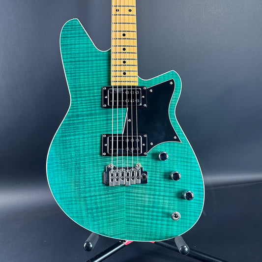 Front of Used Reverend Kingbolt RA Trans Blue.