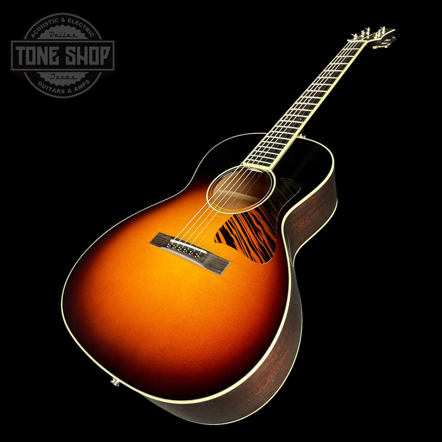 Front angle of Used Collings C10A Sunburst.