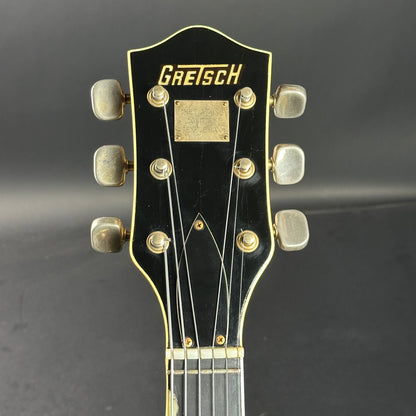 Front of headstock of Vintage 1968 Gretsch 6122 Country Gentleman.