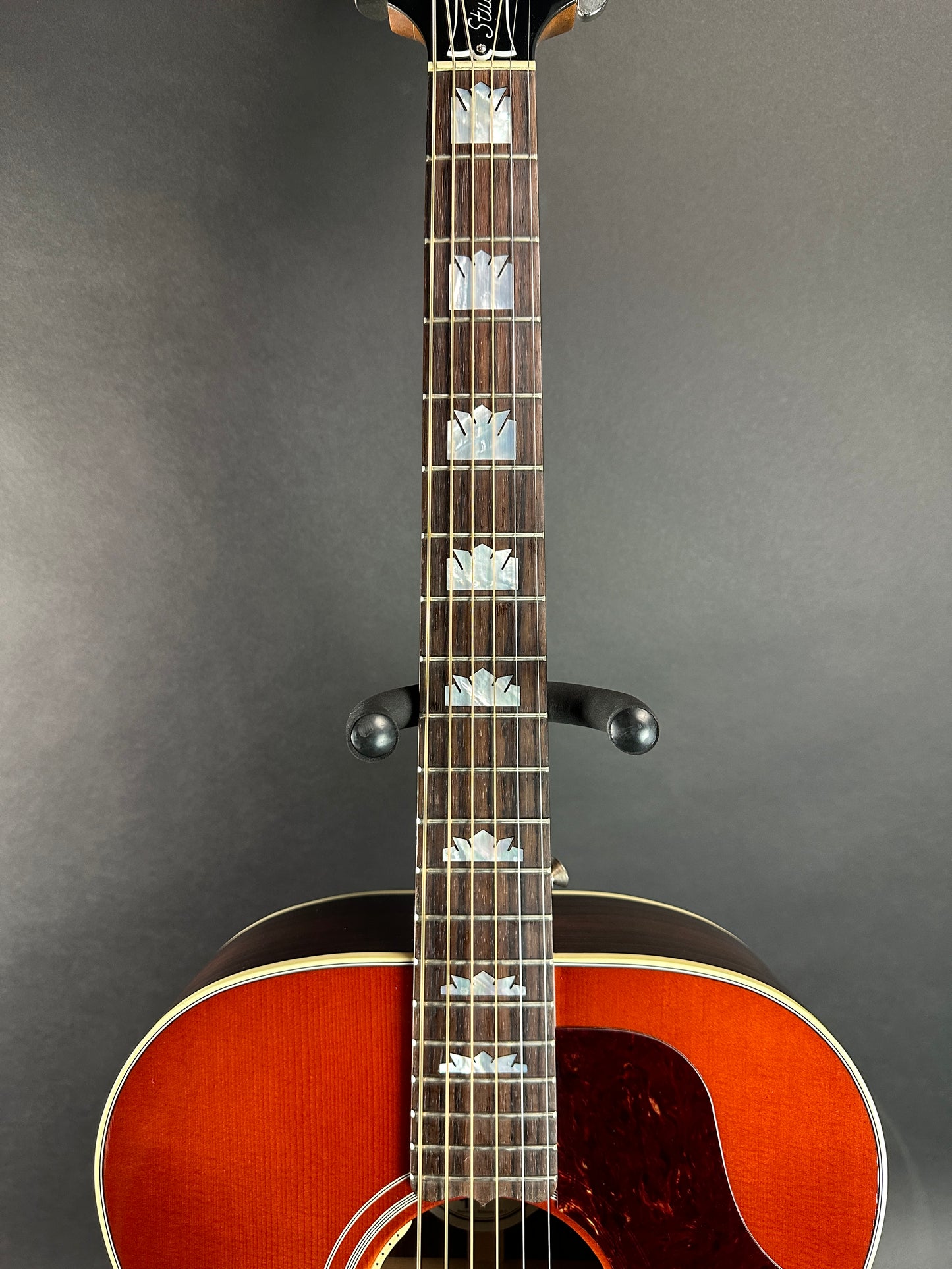 Fretboard of Used Gibson SJ-200 Studio Rosewood.