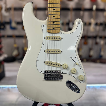 Front of Used 2022 Fender JV Modified 60s Stratocaster Olympic White w/bag TSS4347